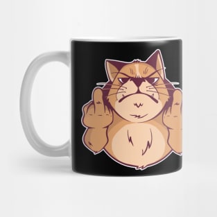 Middle Finger Cat Mug